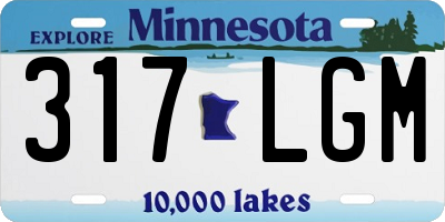 MN license plate 317LGM