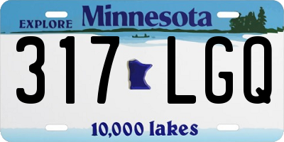 MN license plate 317LGQ