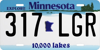 MN license plate 317LGR