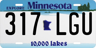 MN license plate 317LGU