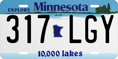 MN license plate 317LGY