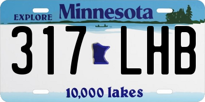 MN license plate 317LHB