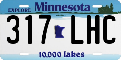MN license plate 317LHC
