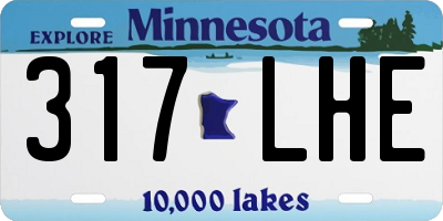 MN license plate 317LHE
