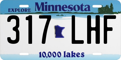 MN license plate 317LHF