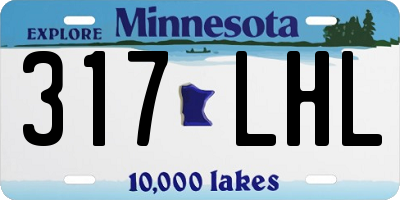 MN license plate 317LHL
