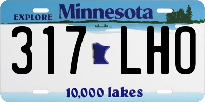 MN license plate 317LHO