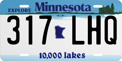 MN license plate 317LHQ