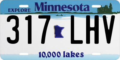 MN license plate 317LHV