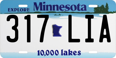MN license plate 317LIA