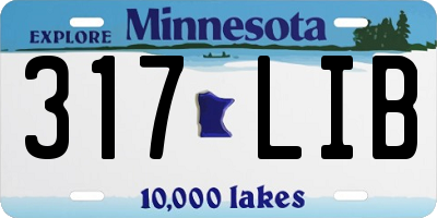 MN license plate 317LIB