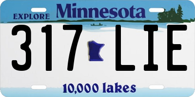 MN license plate 317LIE