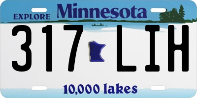 MN license plate 317LIH