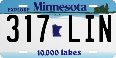 MN license plate 317LIN