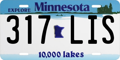 MN license plate 317LIS