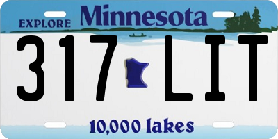 MN license plate 317LIT