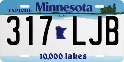 MN license plate 317LJB
