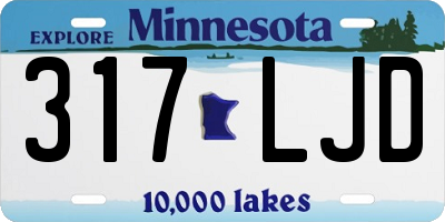 MN license plate 317LJD