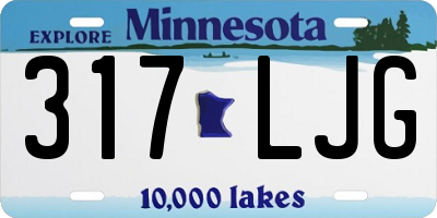 MN license plate 317LJG
