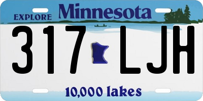 MN license plate 317LJH