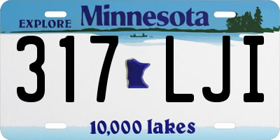 MN license plate 317LJI