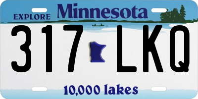 MN license plate 317LKQ