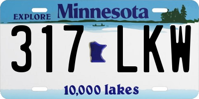 MN license plate 317LKW