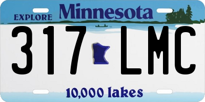 MN license plate 317LMC