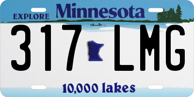MN license plate 317LMG