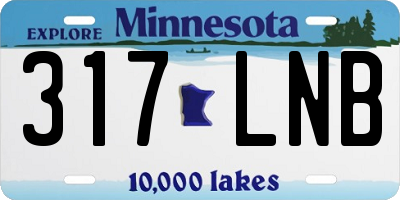 MN license plate 317LNB