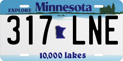 MN license plate 317LNE
