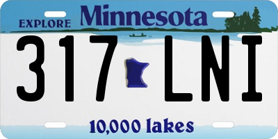 MN license plate 317LNI