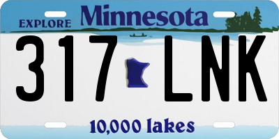 MN license plate 317LNK