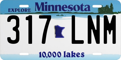 MN license plate 317LNM