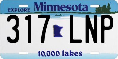 MN license plate 317LNP