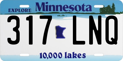 MN license plate 317LNQ