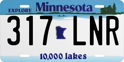 MN license plate 317LNR