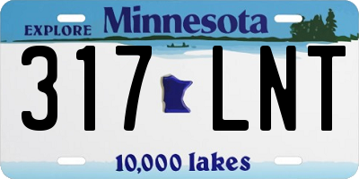 MN license plate 317LNT