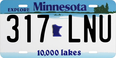 MN license plate 317LNU