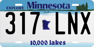 MN license plate 317LNX