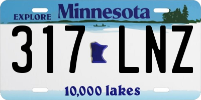 MN license plate 317LNZ