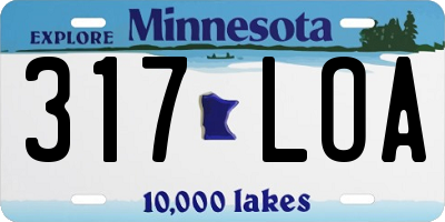 MN license plate 317LOA