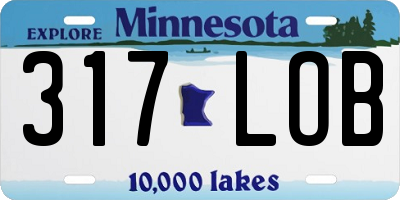 MN license plate 317LOB
