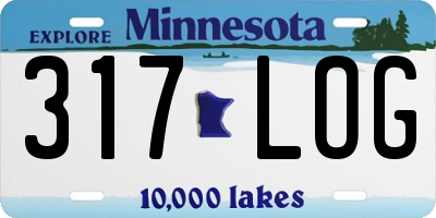 MN license plate 317LOG
