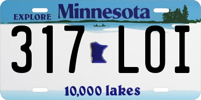 MN license plate 317LOI