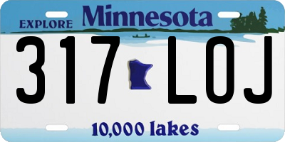 MN license plate 317LOJ