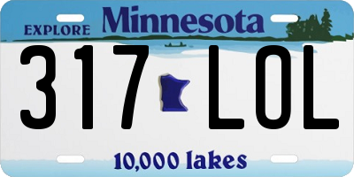 MN license plate 317LOL