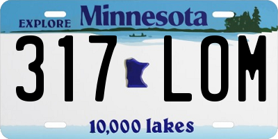 MN license plate 317LOM