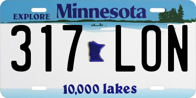 MN license plate 317LON