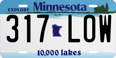 MN license plate 317LOW